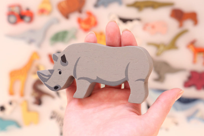 Tender Leaf Toys - Rhino Wooden Animal