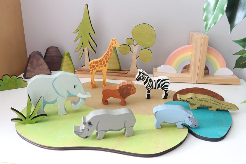 Tender Leaf Toys - Hippo Wooden Animal