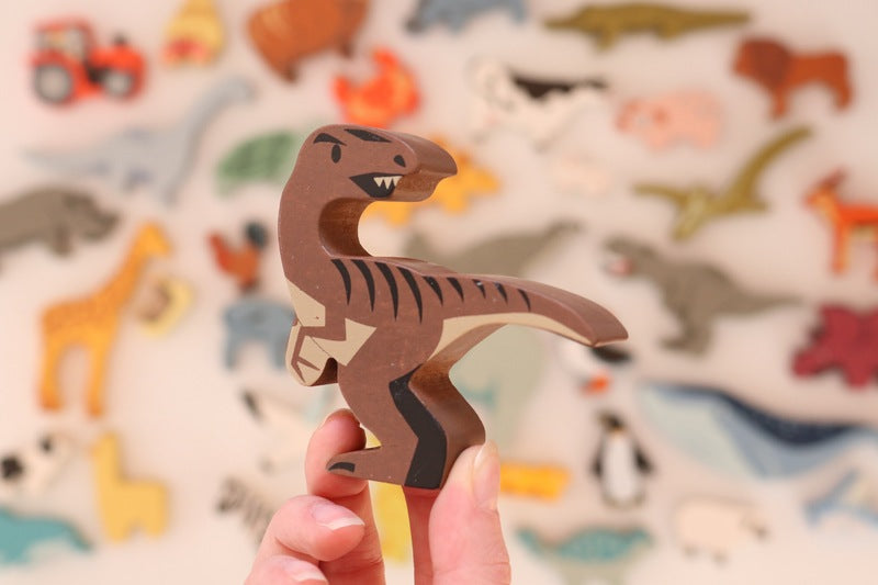 Tender Leaf Toys - Velociraptor Wooden Dinosaur