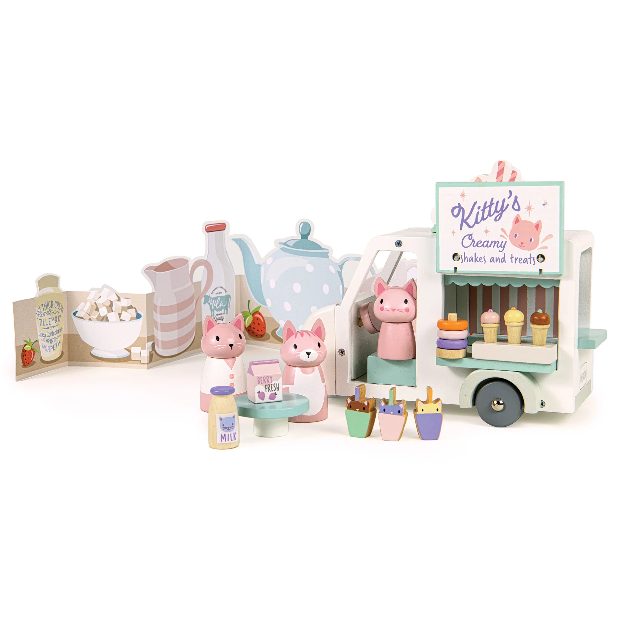 Tender Leaf Toys - Kitty's Milkshake Van