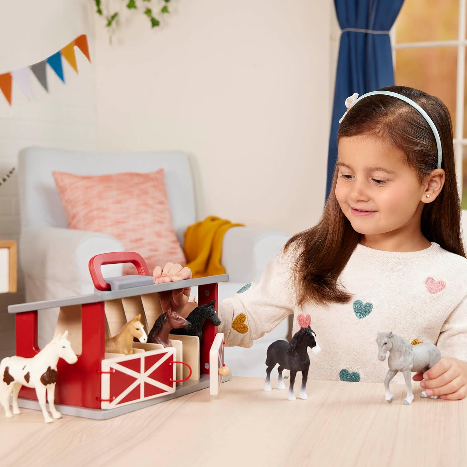 Terra -  Carry and Go Wooden Horse Stables