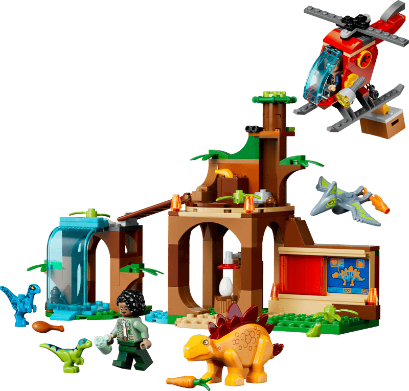 LEGO - Jurassic World Velociraptor, Stegosaurus & Pteranodon Rescue 77981