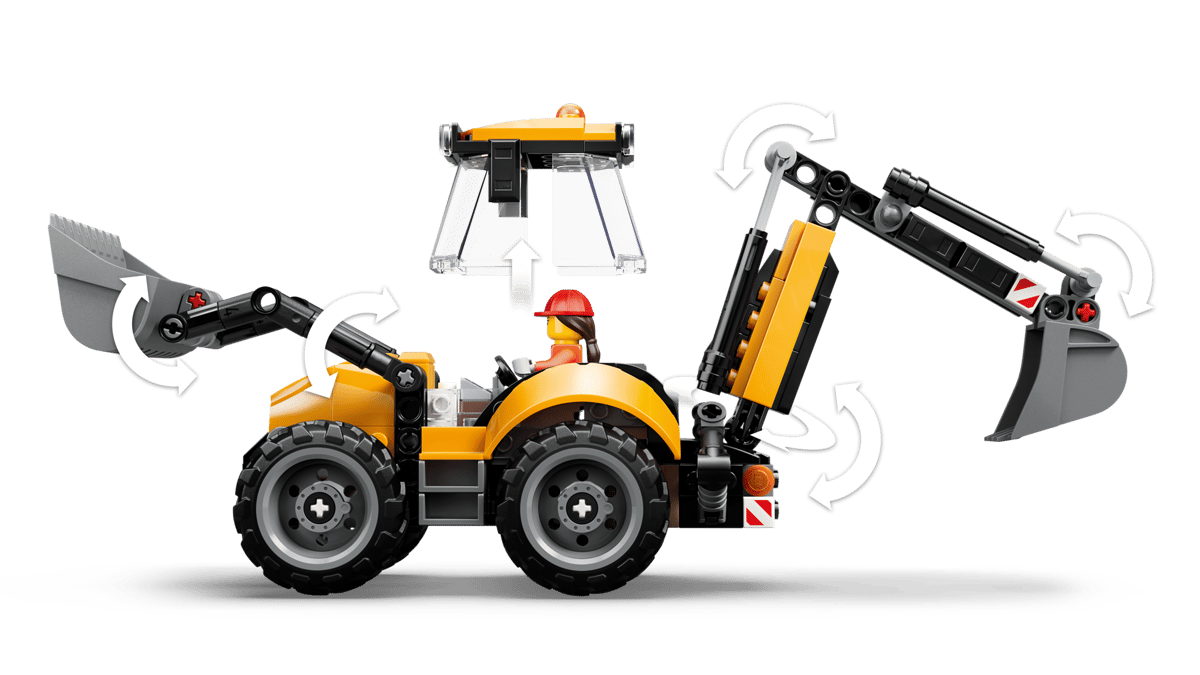 Lego - City Yellow Backhoe Loader 60480