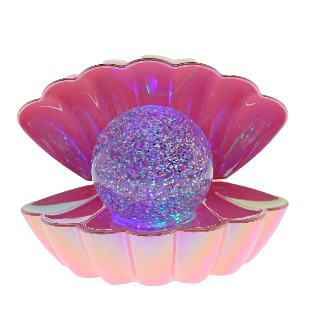 Cotton Candy - Clam Shell Glitter Lamp Pink