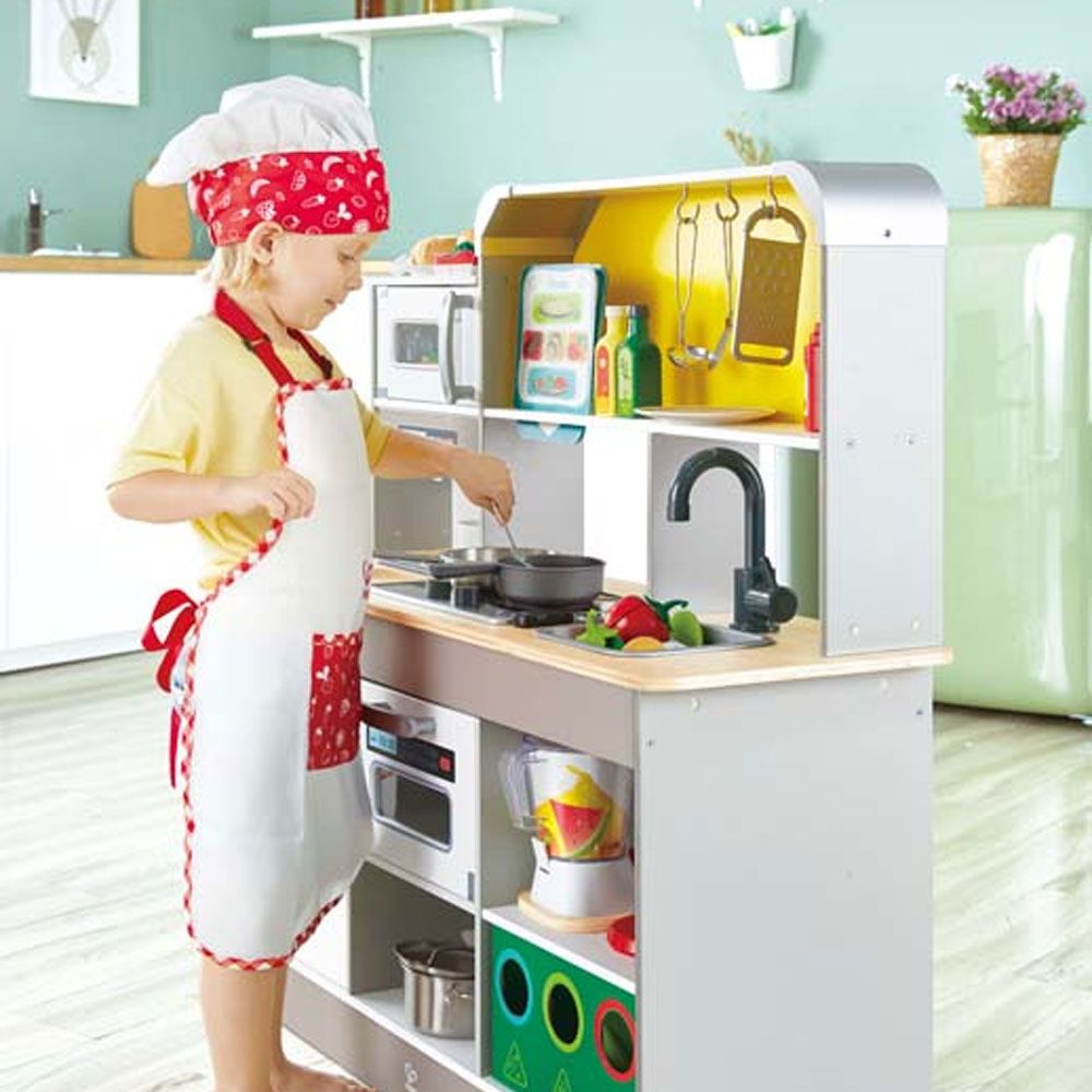 Hape - Deluxe Kitchen With Fan Stove