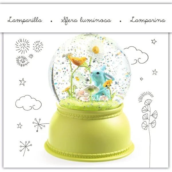 Djeco - Rabbit Snow Globe Night Light