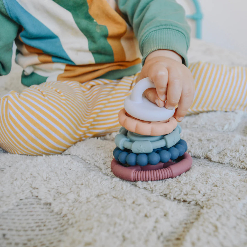 Jellystone - Rainbow Stacker Silicone Teething Toy Ocean