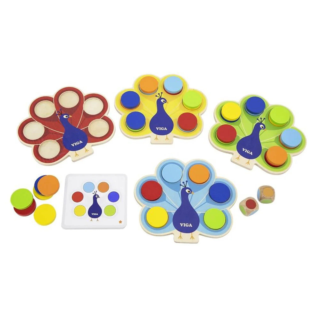 VIGA - Peacock Colour Matching Game