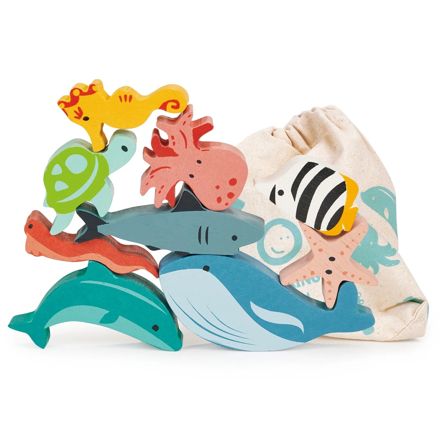 Mentari - Wooden Happy Stacking Ocean Set