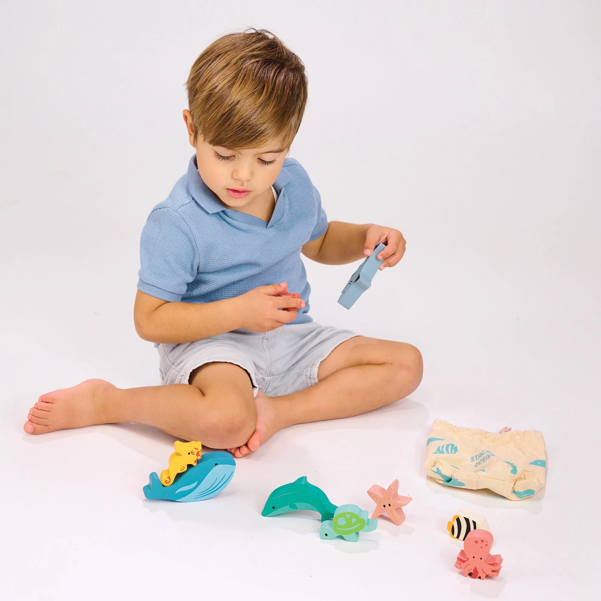 Mentari - Wooden Happy Stacking Ocean Set