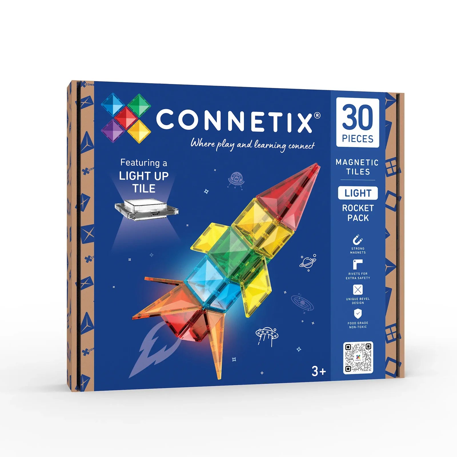Connetix - Light Rocket Pack 30 PC - NEW
