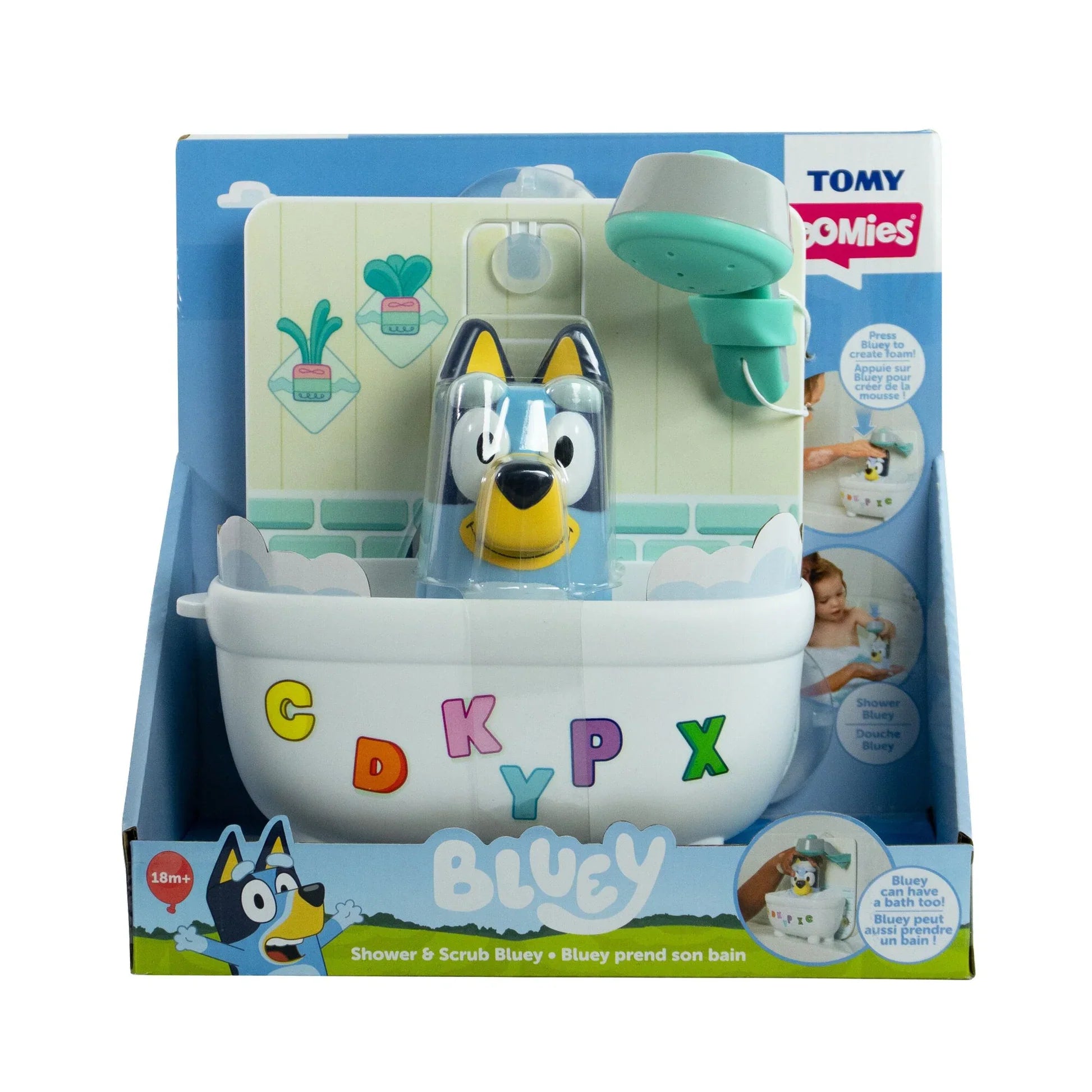 TOMY - Shower & Scrub Bluey