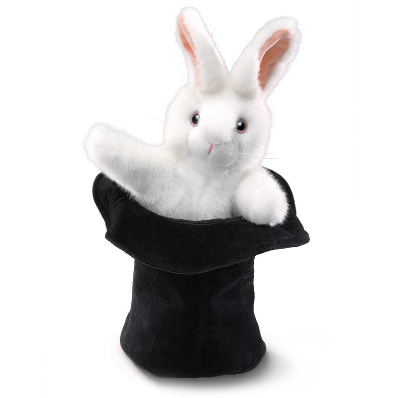 Folkmanis - Rabbit in Hat Puppet