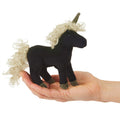 Folkmanis - Mini Black Unicorn Finger Puppet