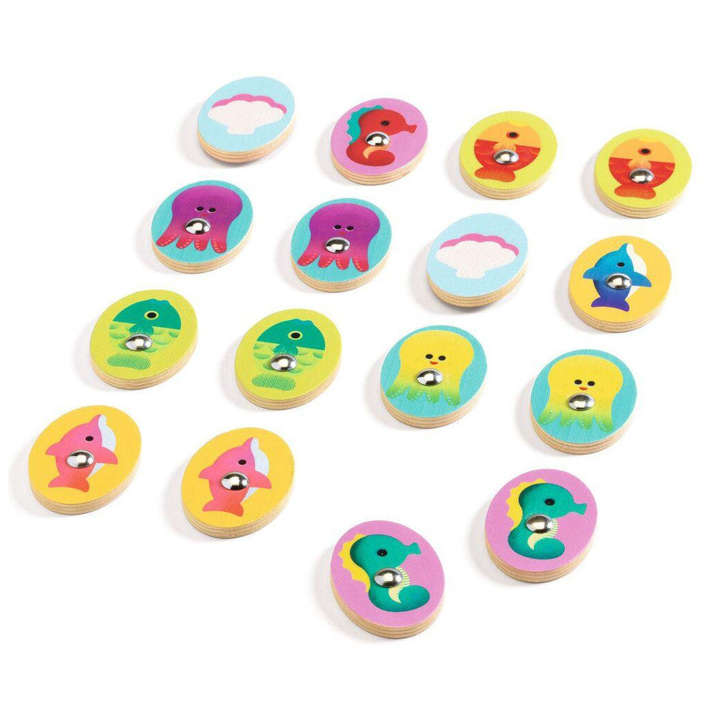 Djeco - Ludo Sea 4-in-1 Wooden Game