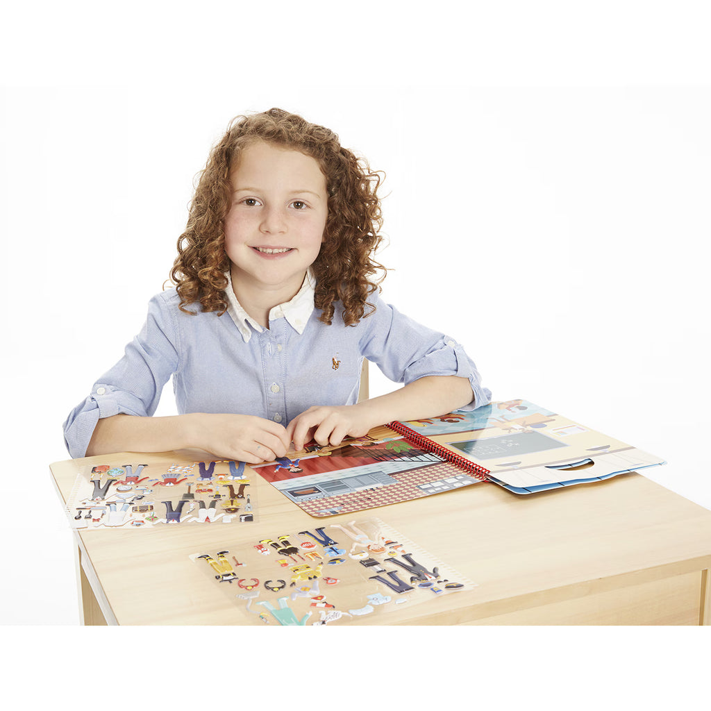 Melissa & Doug - Reusable Puffy Sticker Activity Book Cool Careers