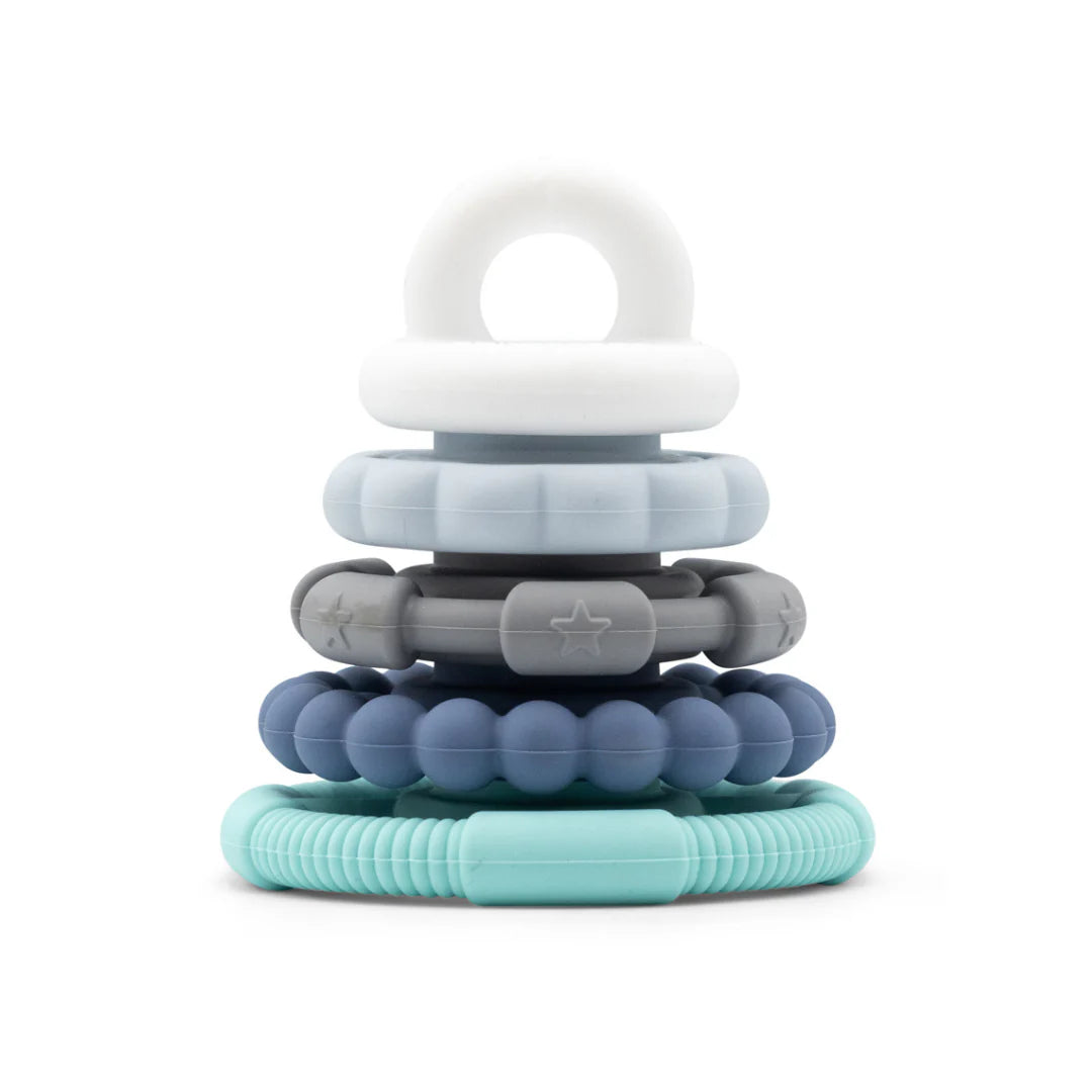 Jellystone - Rainbow Stacker Silicone Teething Toy Ocean