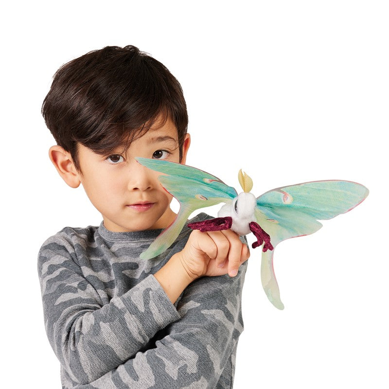 Folkmanis - Mini Luna Moth Finger Puppet