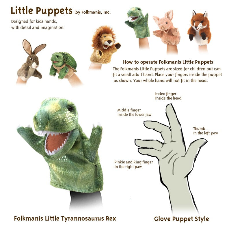 Folkmanis - Little Tyrannosaurus Rex Puppet
