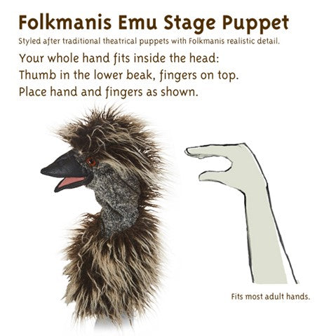 Folkmanis - Emu Stage Puppet