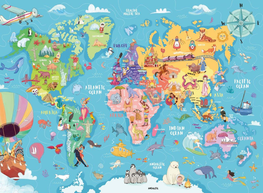 Ravensburger - 100Pc Map of the World Puzzle