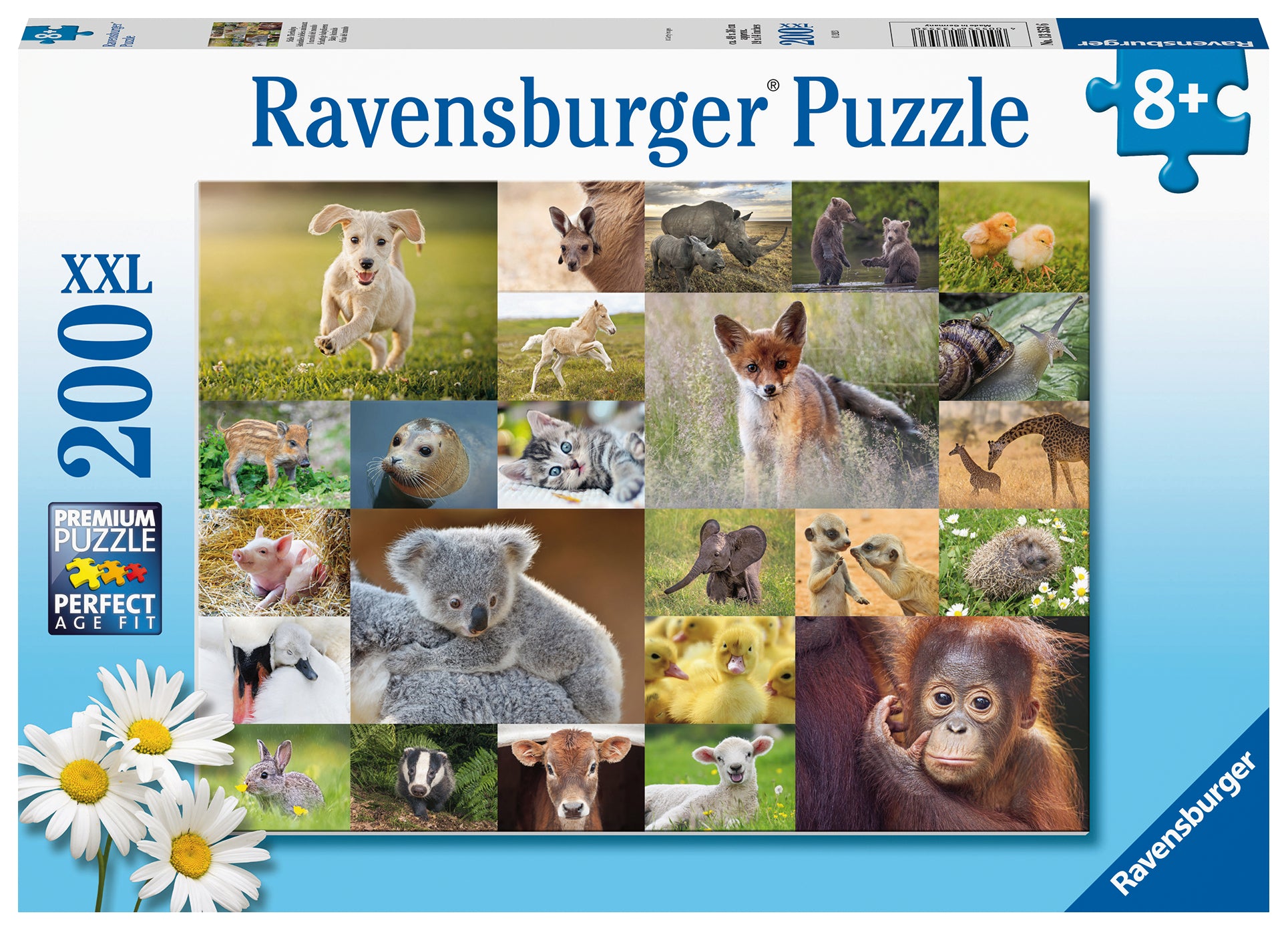 Ravensburger - Cute Animal Babies Puzzle 200pc