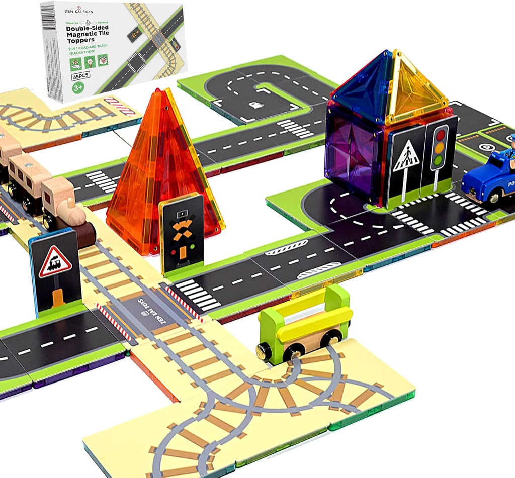 Zen Kai Toys - Doubled Sided Magnetic Tile Toppers