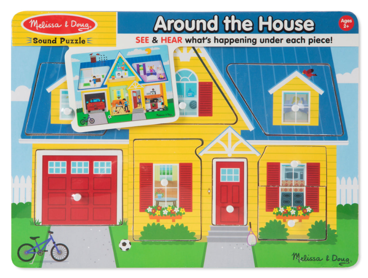 Melissa & Doug - Peg Sound Puzzle - Around the House