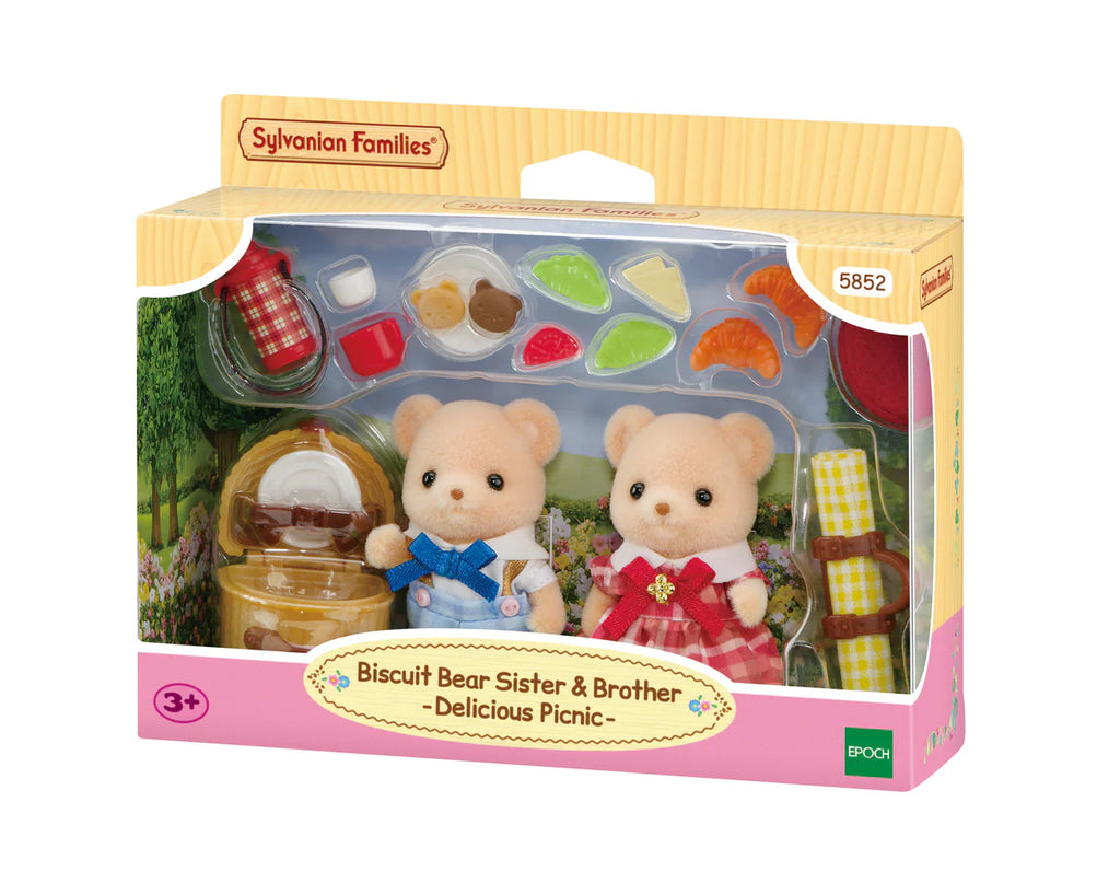 Sylvanian Families - Biscuit Bear Sister & Brother Delicious Picnic