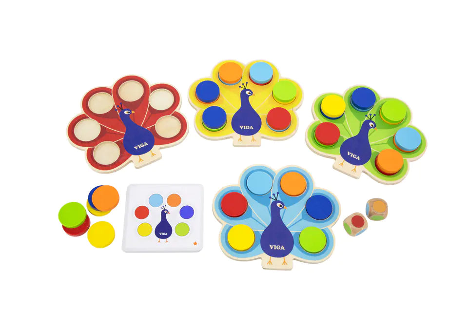 VIGA - Peacock Colour Matching Game