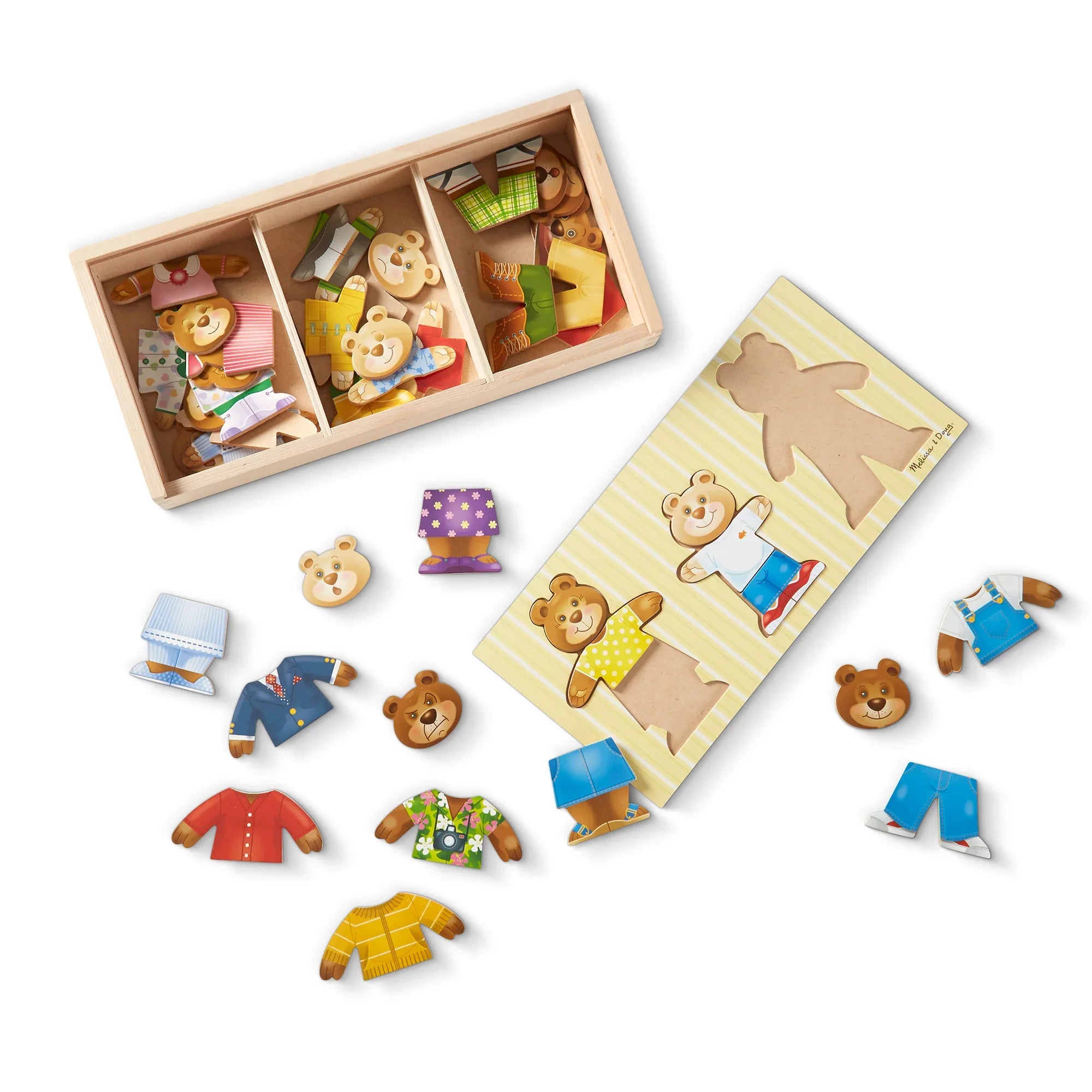 Melissa & Doug - Wooden Bear Family Dress-up Puzzle