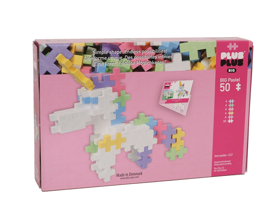 Plus Plus Puzzles - BIG - Pastel - Unicorn - 50 Pcs