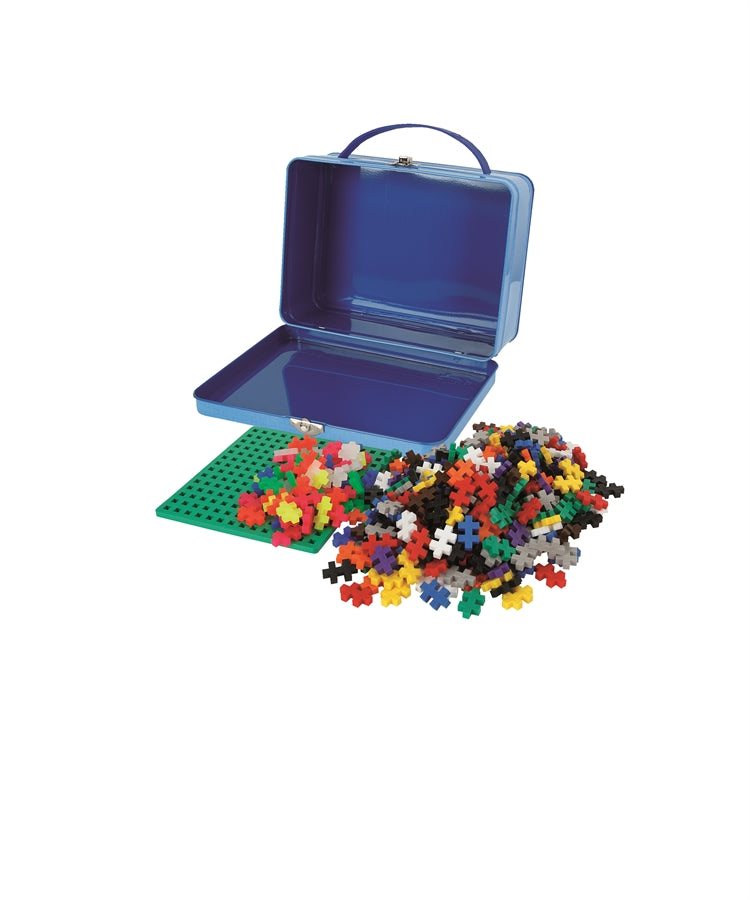 Plus Plus Puzzles - Suitcase Basic Metal - Blue - 600 Pcs