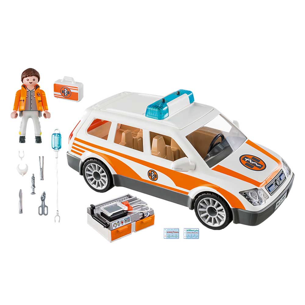 Playmobil - Hospital Emergency Car With Siren (70050)