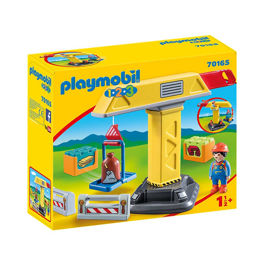 Playmobil - 1.2.3 Construction Crane (70165)