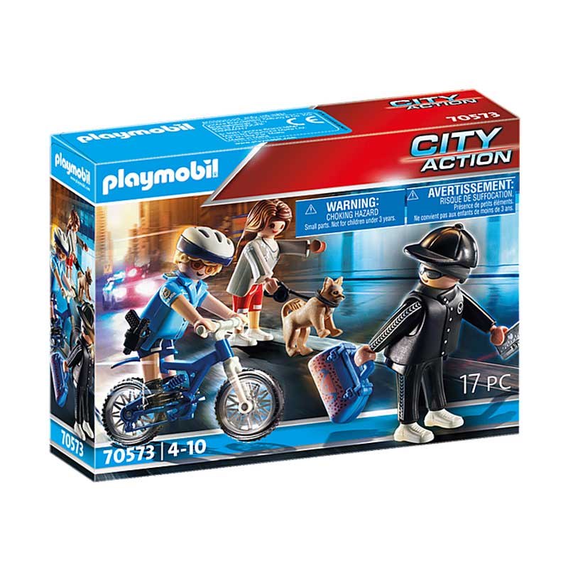 Playmobil - Police Bicycle With Thief (70573)
