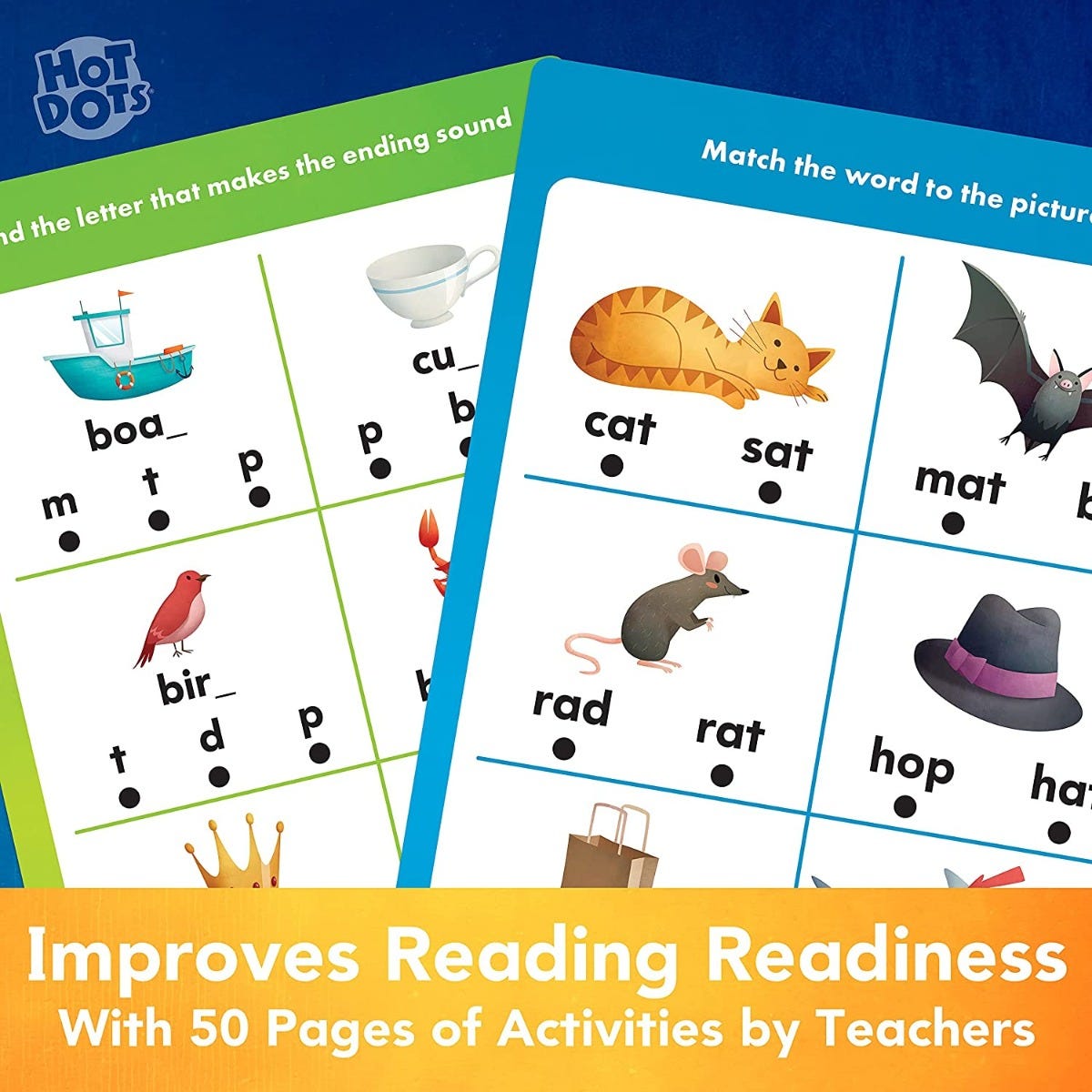 Educational Insights - Hot Dots - Lets Learn Reading Workbook - Kindergarten