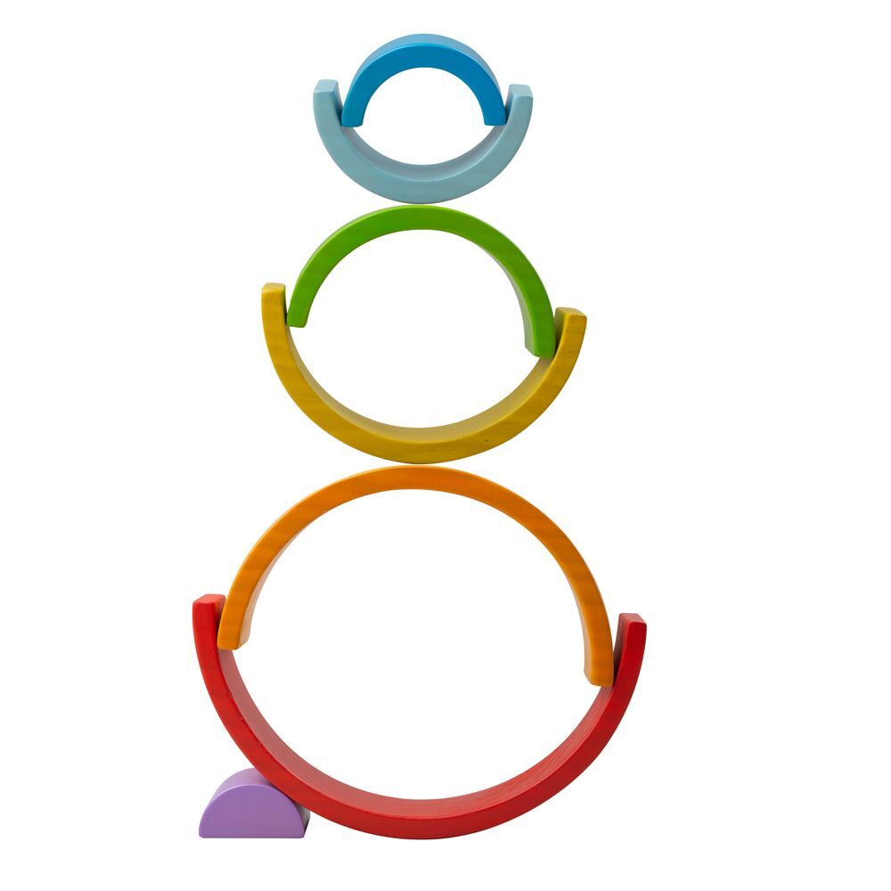 BIGJIGS - Wooden Stacking Rainbow Small