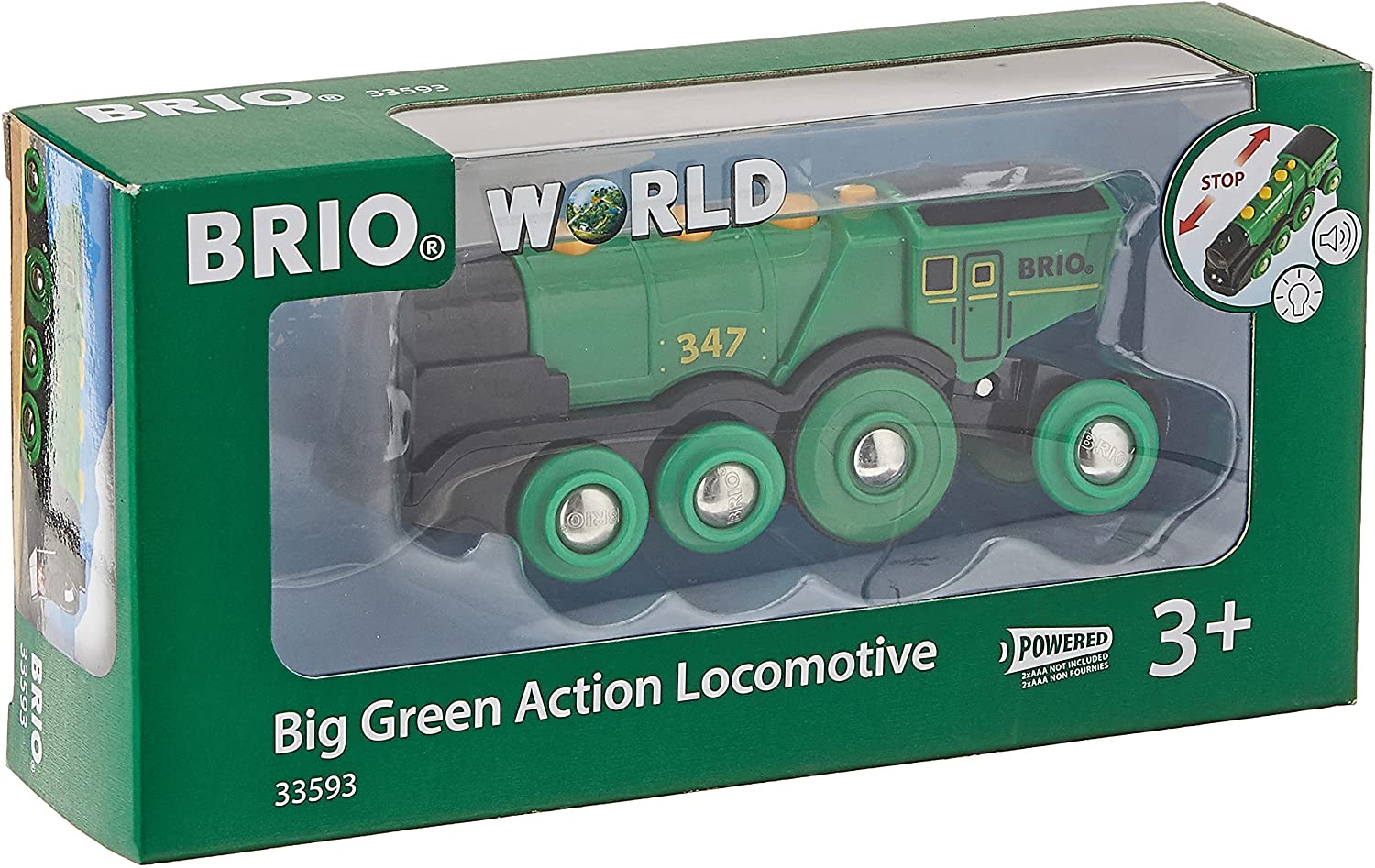 Brio - Battery Operated Big Green Action Locomotive