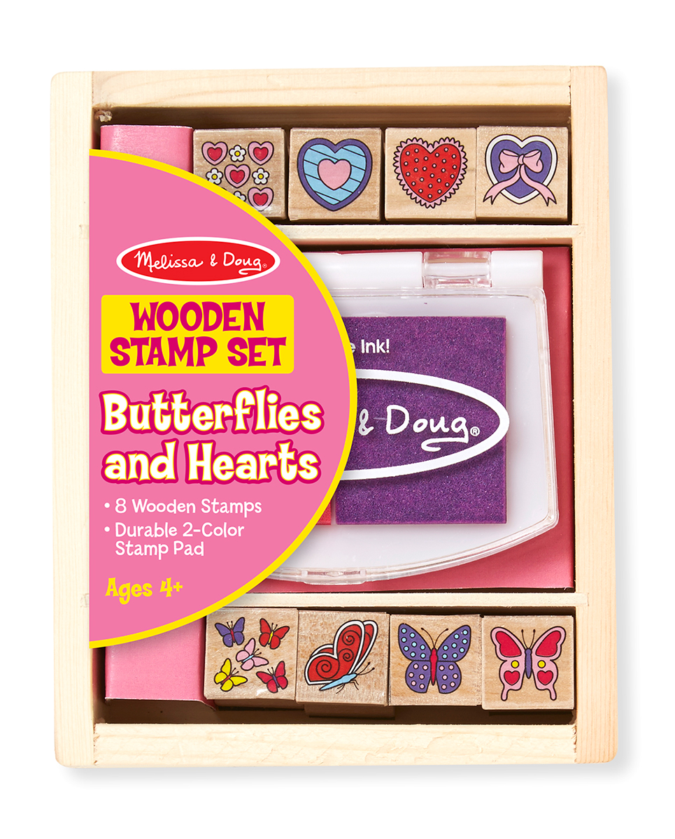 Melissa & Doug - Butterfly & Hearts Stamp Set