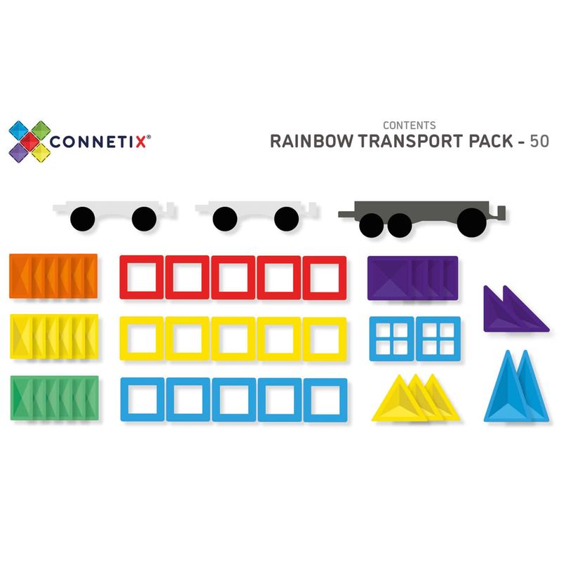 Connetix - Rainbow Transport Pack 50pcs