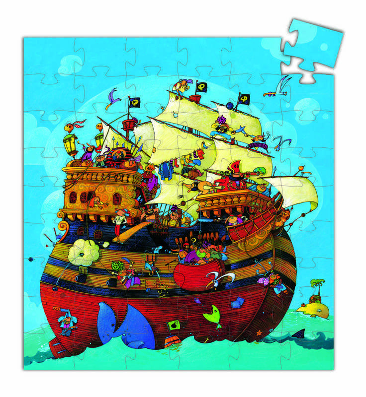 Djeco - Puzzle Silhouette 54pcs - Barbarossa Boat