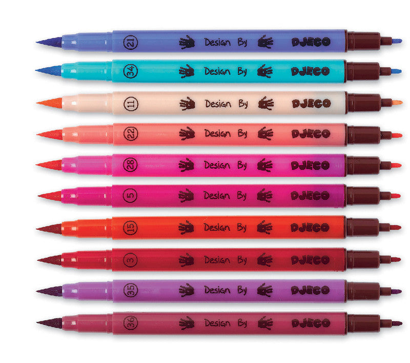 Djeco - Princess 10 Felt Brushes 