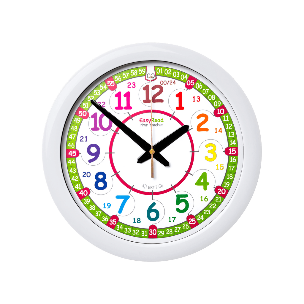 Easy Read - Wall Clock - 24hr - Rainbow