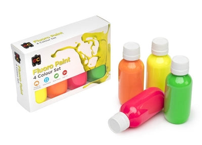 Edvantage - Fluro Rainbow Paints 100ml Set of 4