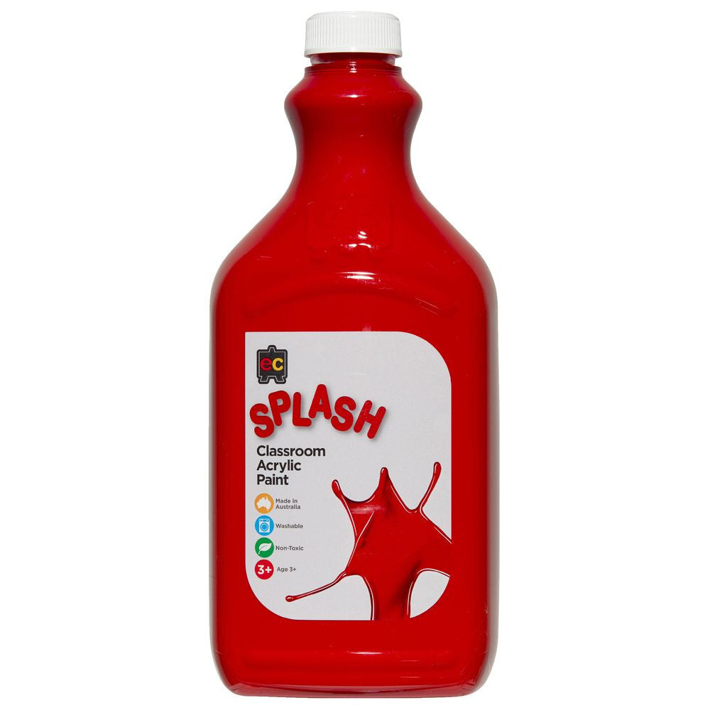 Edvantage - Splash Classroom Acrylic Paint 2Ltr - Toffee Apple Red
