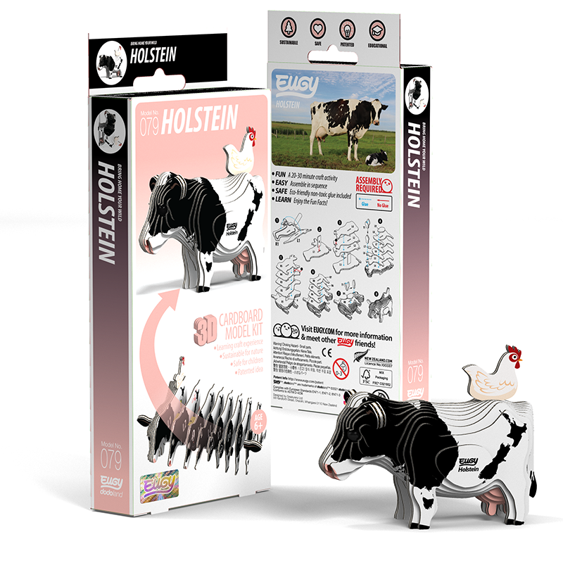 EUGY - Holstein Friesian Cow 3D Puzzle
