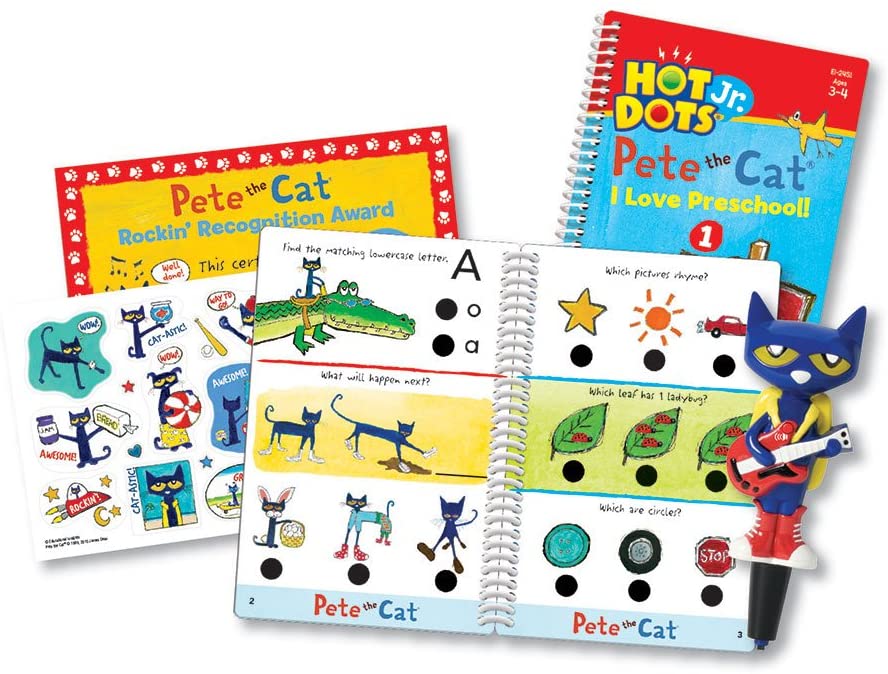 Educational Insights - Hot Dots Jr - Pete The Cat I Love Preschool - Level 1