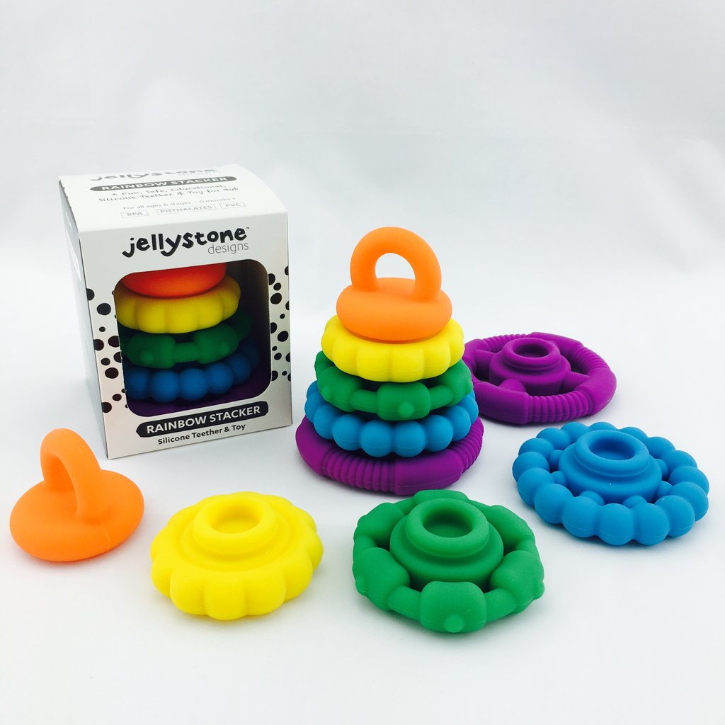 Jellystone - Rainbow Stacker Teether & Toy - Brights
