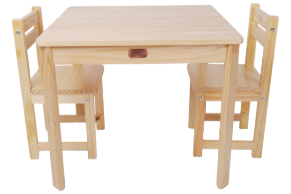 Tikk Tokk - Little BOSS Square Table & Chair Set - Natural